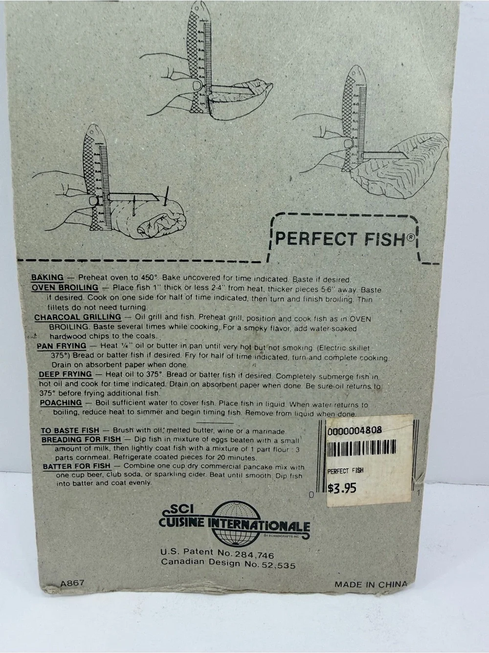 VTG 1987 Perfect Fish Cooking Timer SCI Cuisine Internationale Kitchen Implement